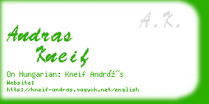 andras kneif business card